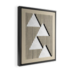 Triangle black and white Stripes Framed Canvas Print Gallery Image 2