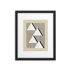 Triangle black and white Stripes Framed Art Print Gallery Image 4