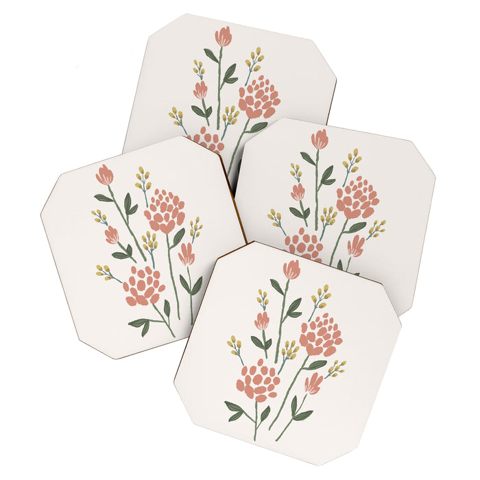 Wildflowers - Blush Coaster Gallery Image 1