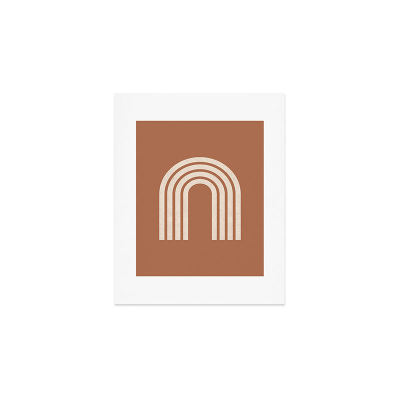 Woodblock arch terracotta Art Print Gallery Image 1