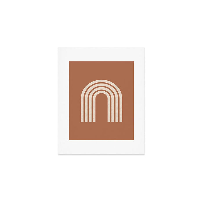 Woodblock arch terracotta Art Print Gallery Image 1