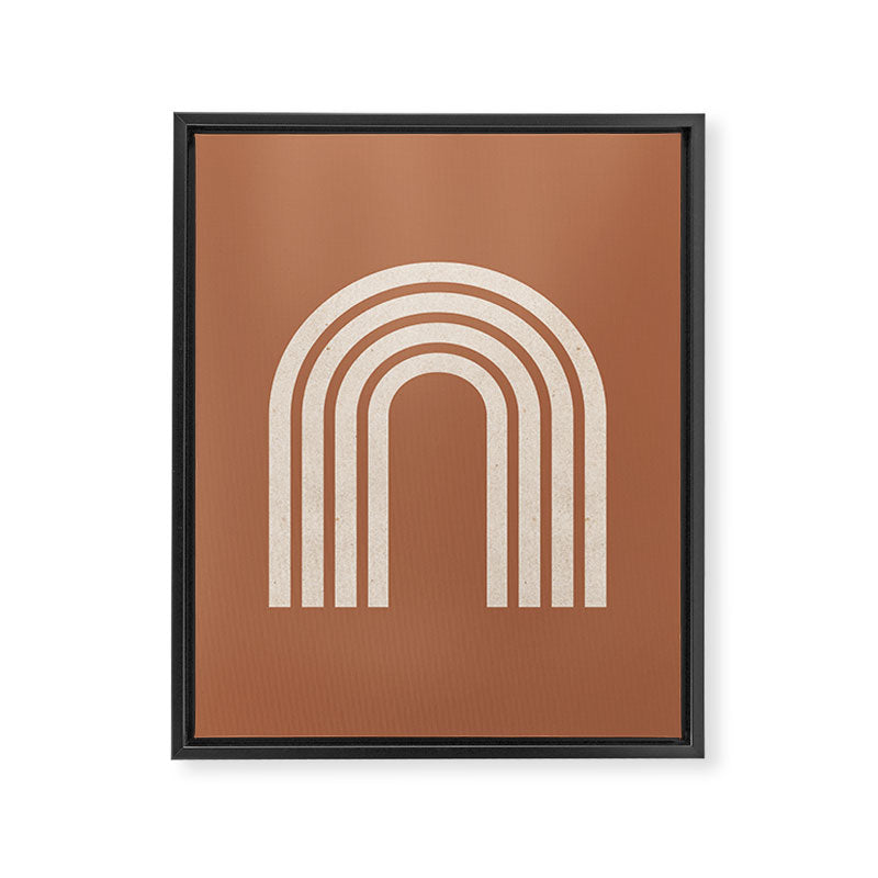 Woodblock arch terracotta Framed Canvas Print Gallery Image 8