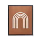Woodblock arch terracotta Framed Canvas Print Gallery Image 8