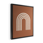 Woodblock arch terracotta Framed Canvas Print Gallery Image 2