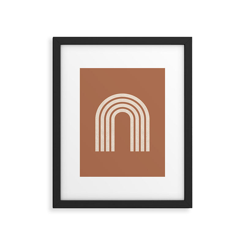 Woodblock arch terracotta Framed Art Print Gallery Image 6