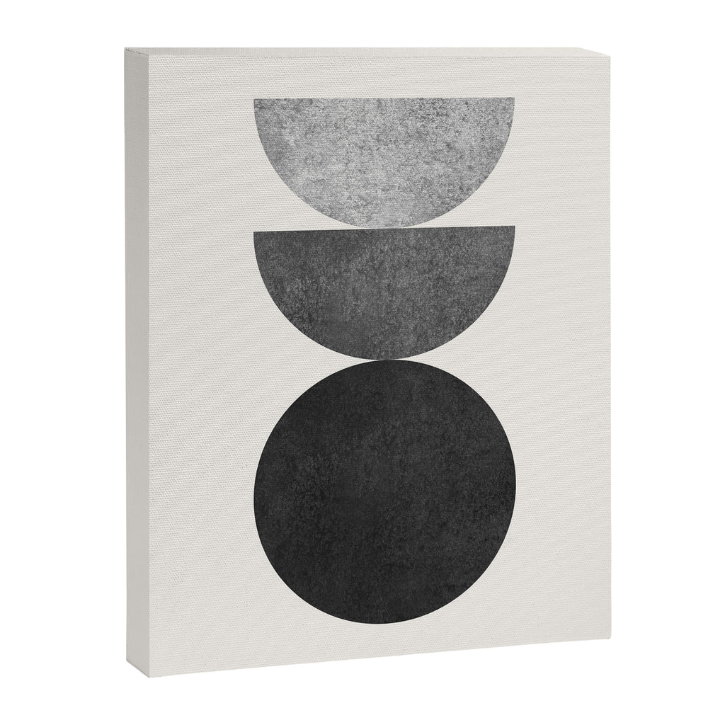 Woodblock black and white Mid century modern Canvas Print Gallery Image 6