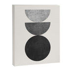 Woodblock black and white Mid century modern Canvas Print Gallery Image 6