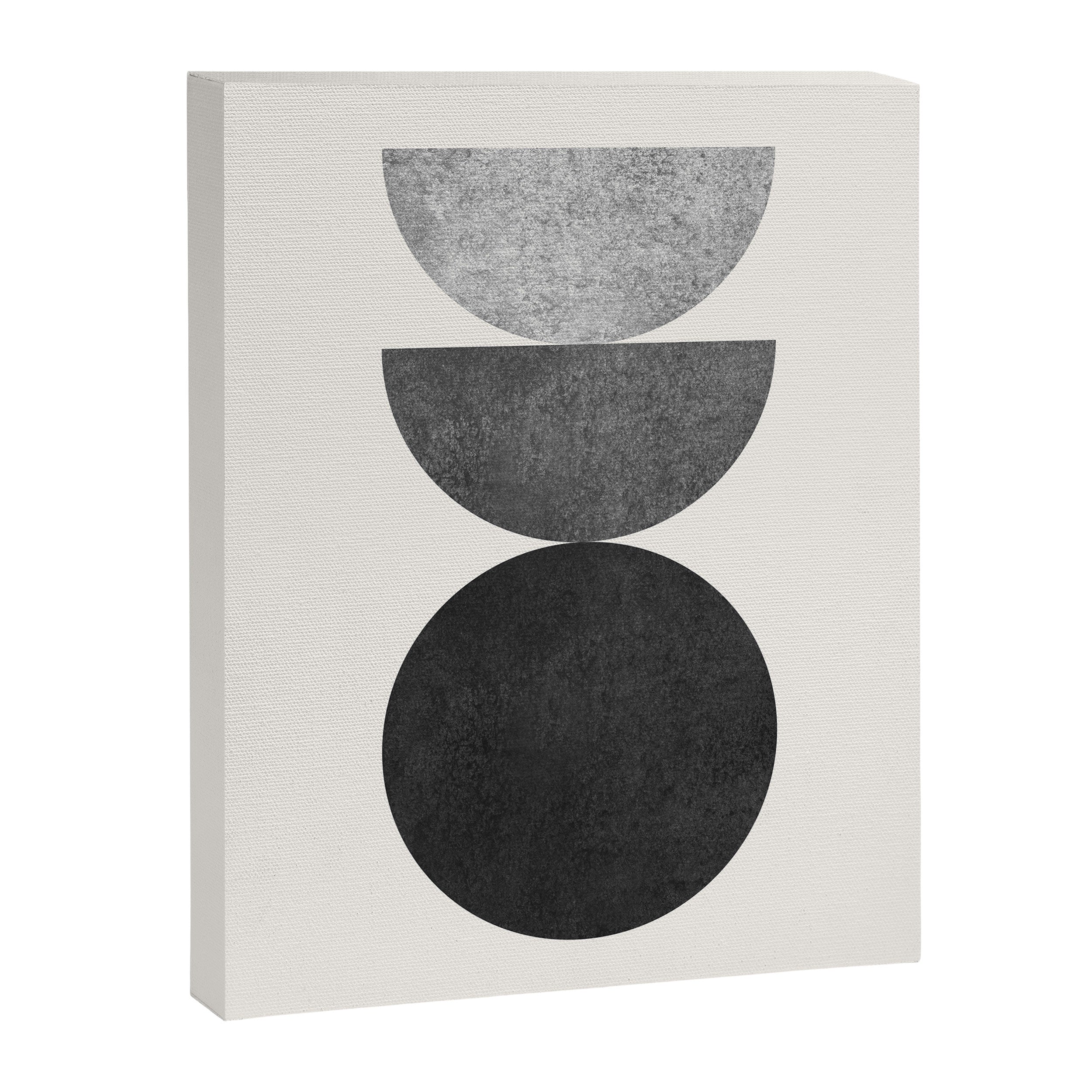 Woodblock black and white Mid century modern Canvas Print Gallery Image 6