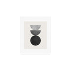 Woodblock black and white Mid century modern Art Print Gallery Image 1