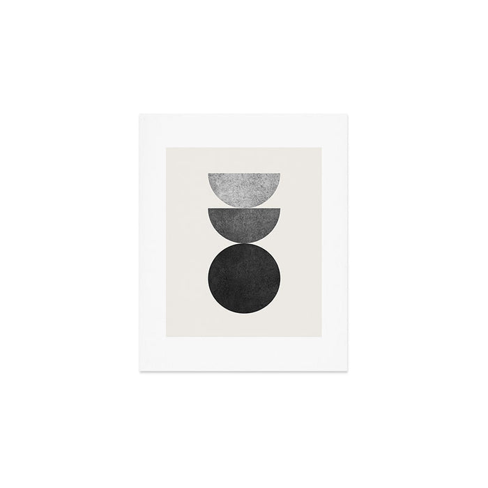 Woodblock black and white Mid century modern Art Print Gallery Image 1