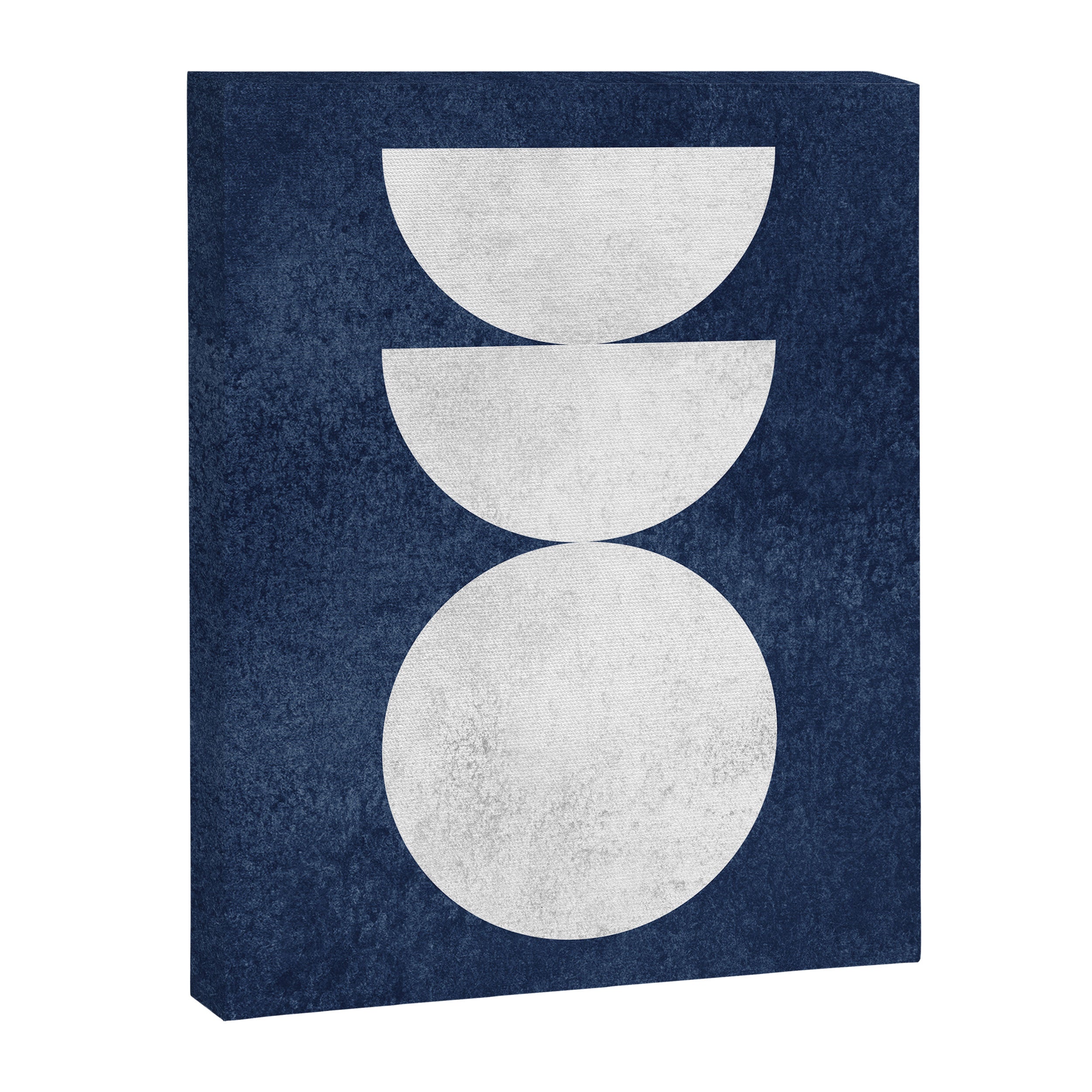 Woodblock navy 2 Mid century modern Canvas Print Gallery Image 6