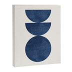 Woodblock navy blue Mid century modern Canvas Print Gallery Image 6