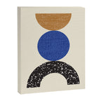 Woodblocks - Brown Blue Canvas Print Gallery Image 6