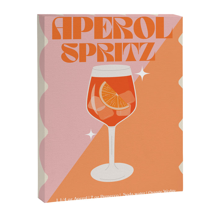 Aperol Spritz Cocktail Print Canvas Print Gallery Image 1