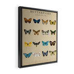 Butterflies Vintage Print Framed Canvas Print Gallery Image 2