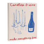 Candles And Wine Print Canvas Print Gallery Image 6