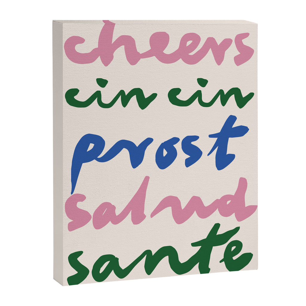 Cheers Languages Kitchen Print Canvas Print Gallery Image 6