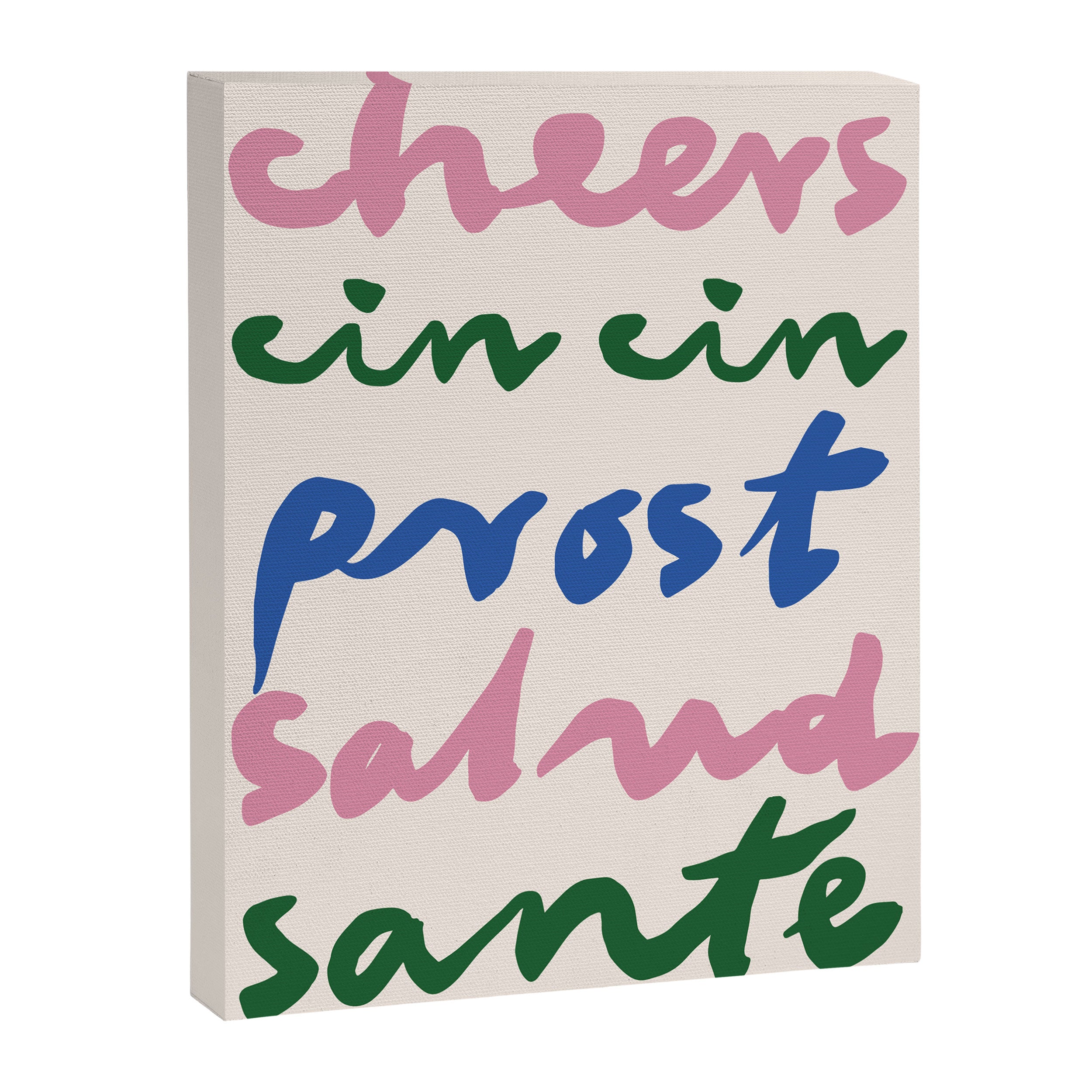 Cheers Languages Kitchen Print Canvas Print Gallery Image 6