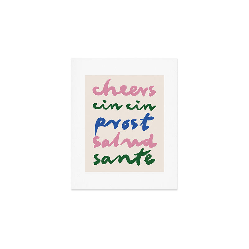 Cheers Languages Kitchen Print Art Print Gallery Image 1