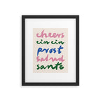 Cheers Languages Kitchen Print Framed Art Print Gallery Image 5