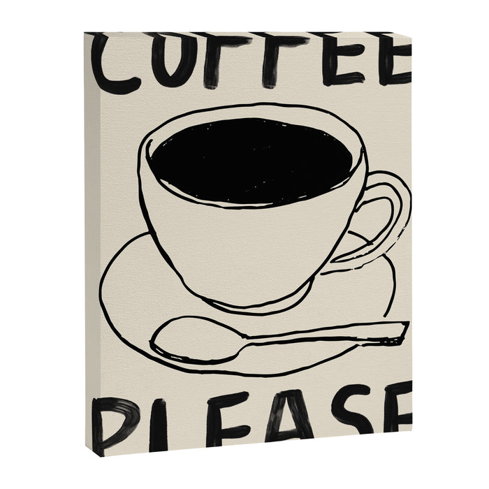 Coffee Please Kitchen Print Canvas Print Gallery Image 1