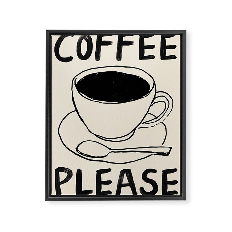Coffee Please Kitchen Print Framed Canvas Print Gallery Image 6