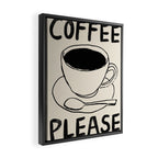 Coffee Please Kitchen Print Framed Canvas Print Gallery Image 2