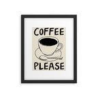 Coffee Please Kitchen Print Framed Art Print Gallery Image 5
