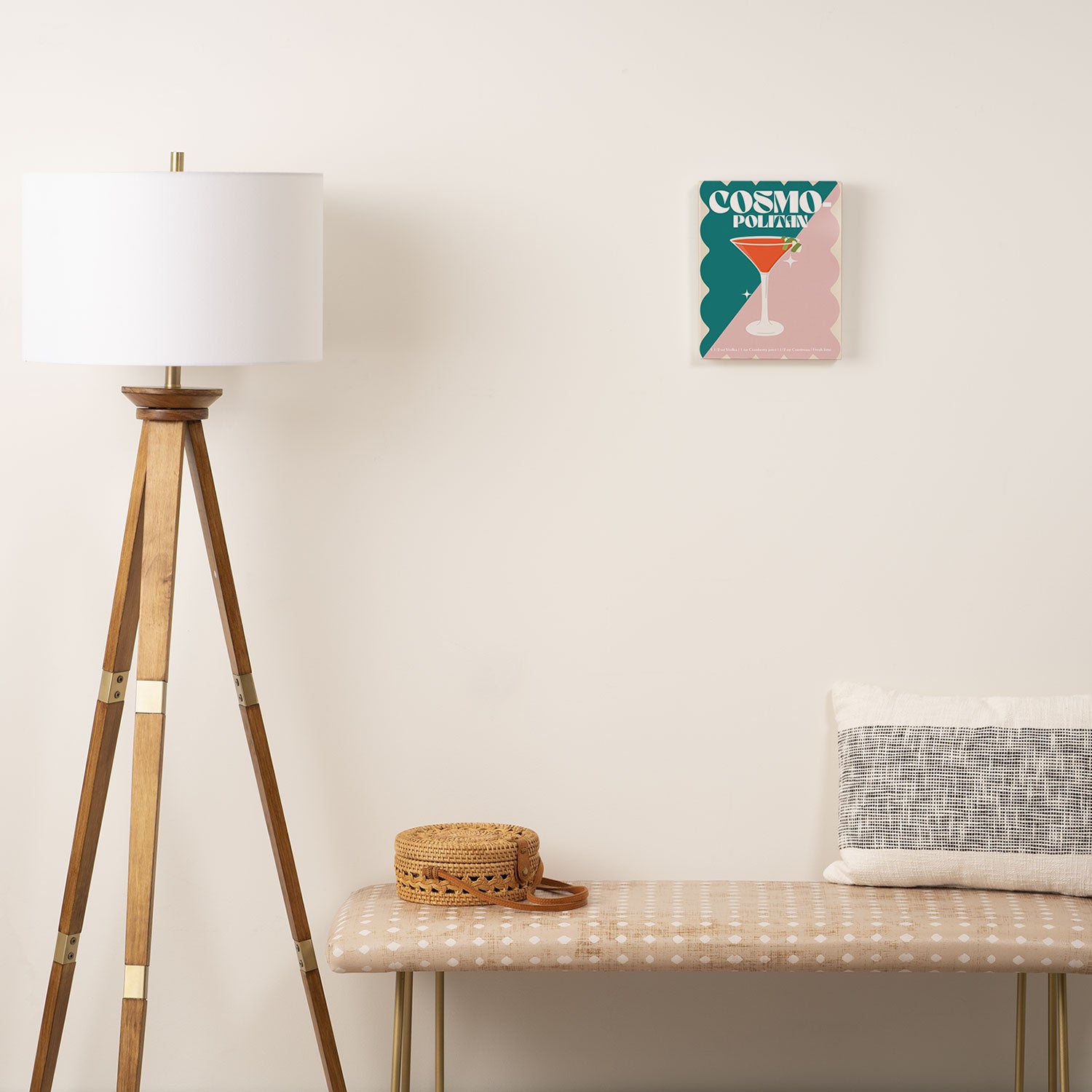 Cosmopolitan Cocktail Print Canvas Print Gallery Image 2