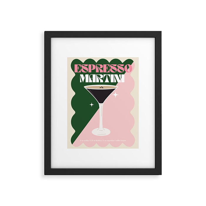 Espresso Martini Cocktail Print Framed Art Print Gallery Image 1