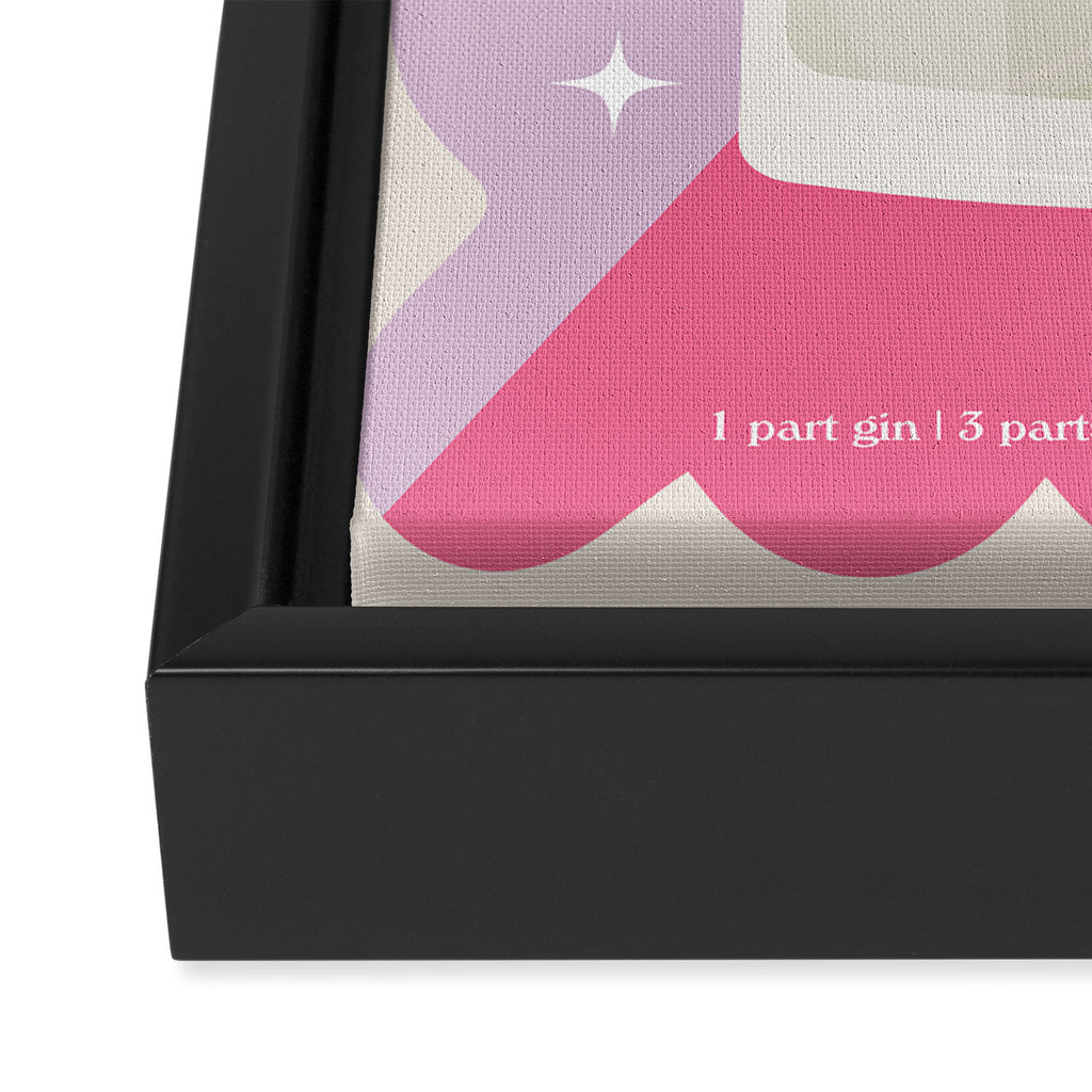 Gin & Tonic Cocktail Print Framed Canvas Print Gallery Image 3