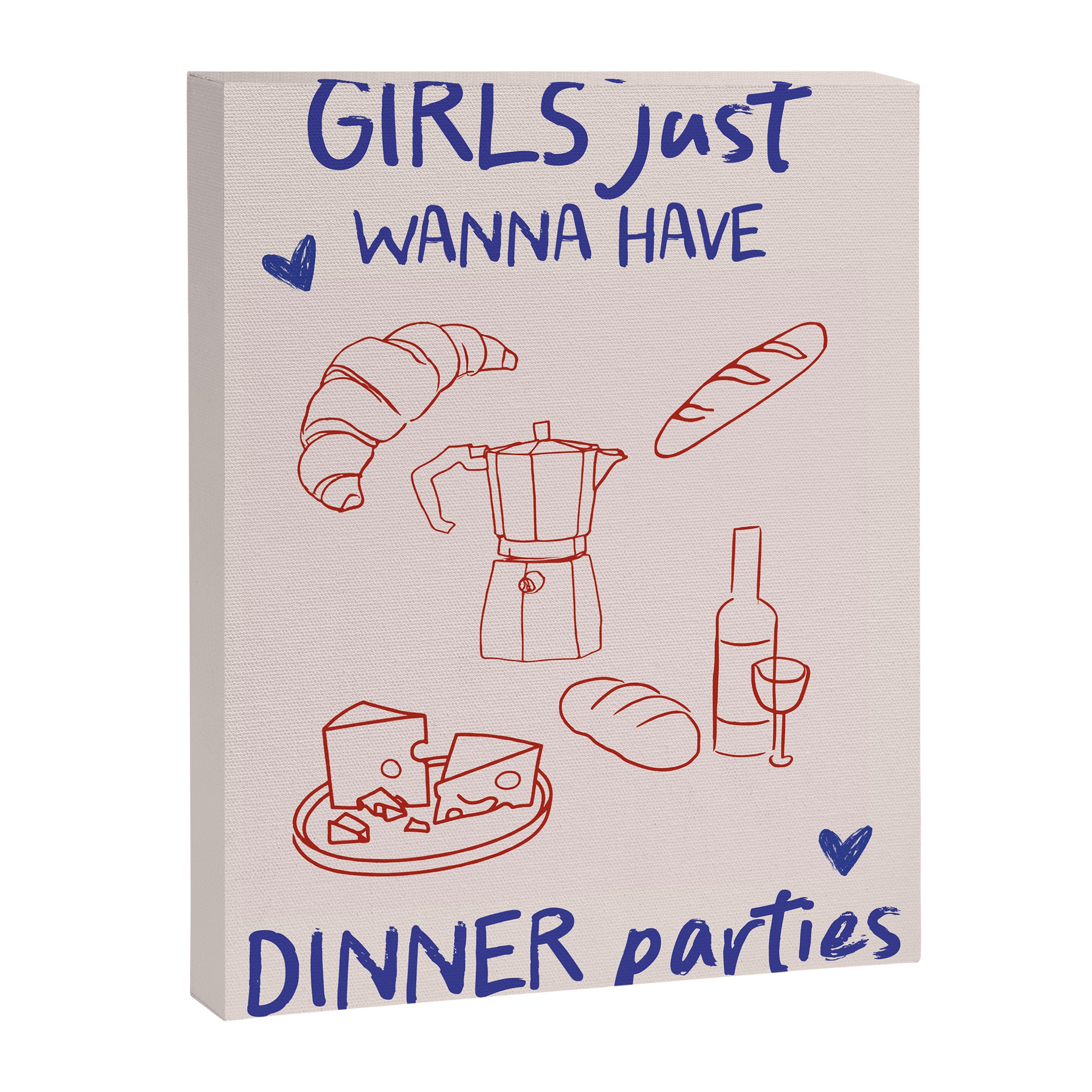 Girl's Dinner Kitchen Print Canvas Print Gallery Image 6