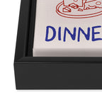 Girl's Dinner Kitchen Print Framed Canvas Print Gallery Image 3