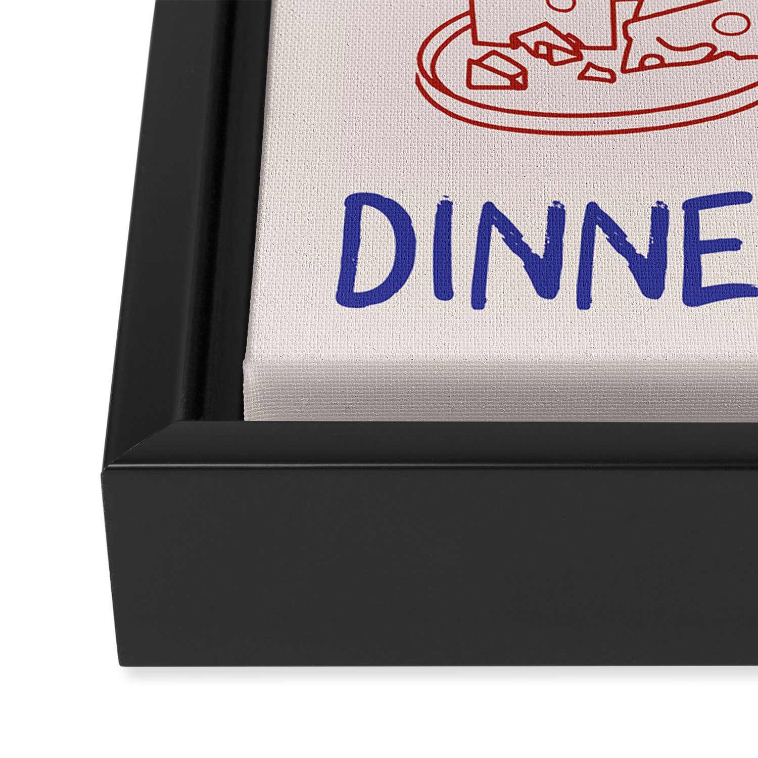 Girl's Dinner Kitchen Print Framed Canvas Print Gallery Image 3
