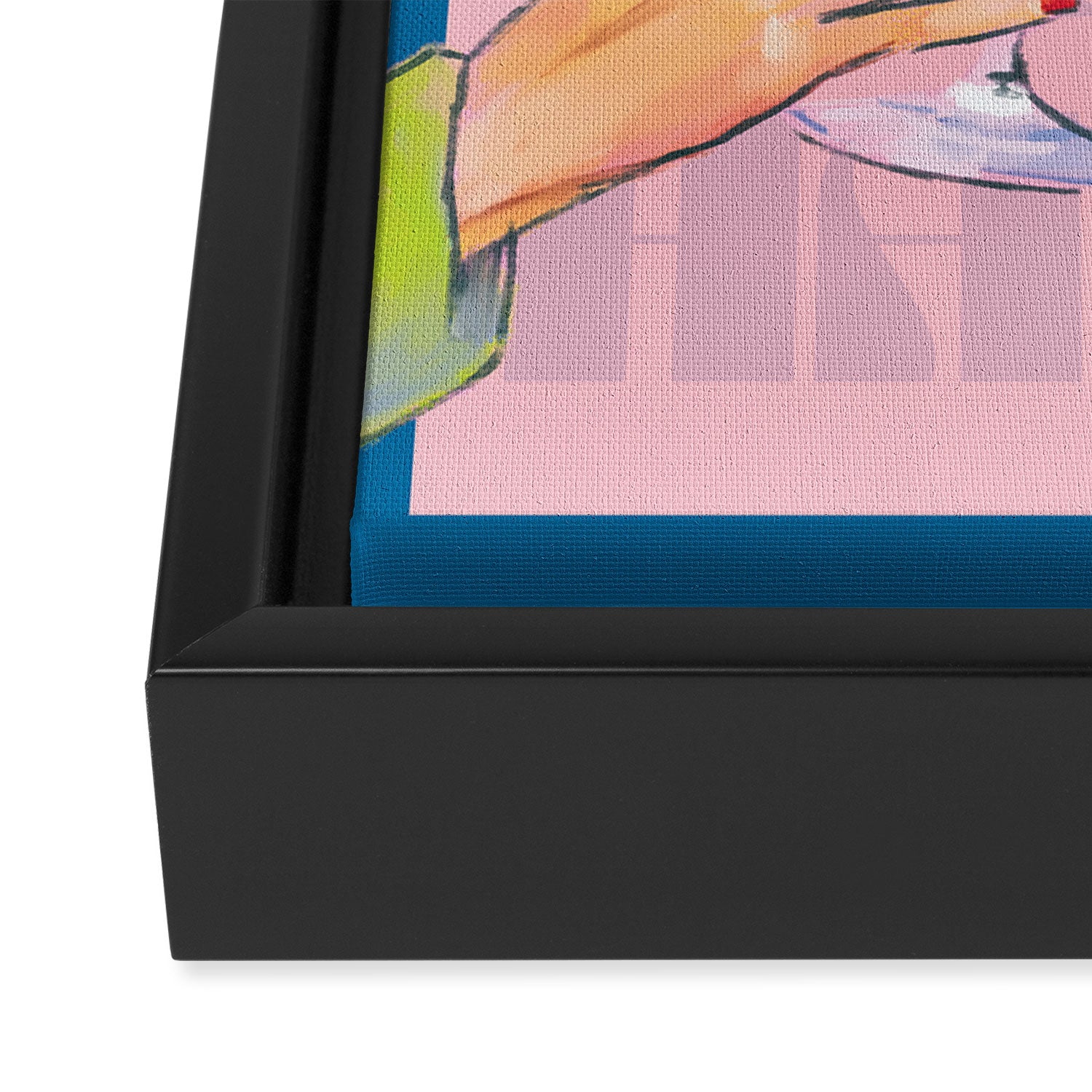Happy Hour Cocktail Print Framed Canvas Print Gallery Image 3