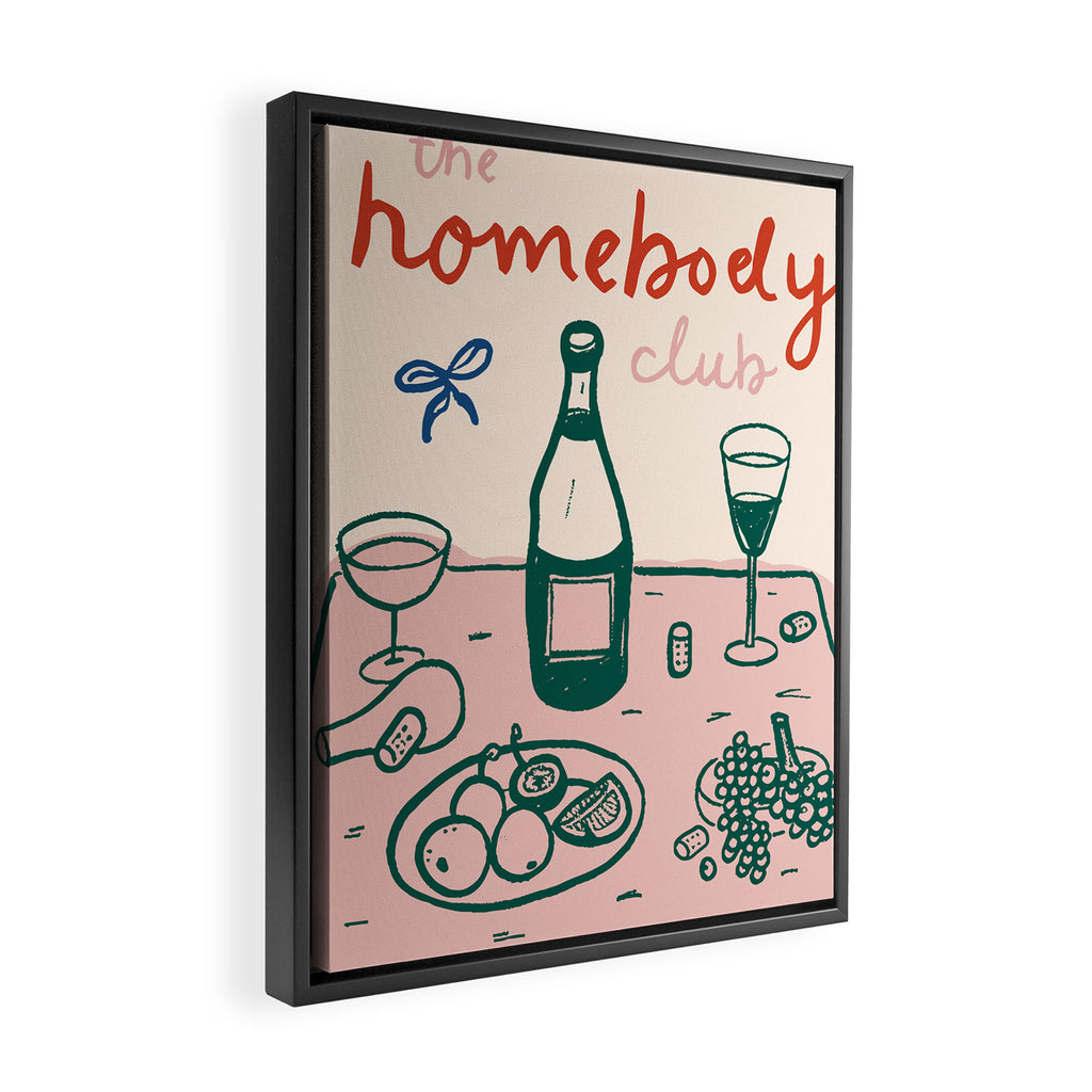 Homebody Club Print Framed Canvas Print Gallery Image 2