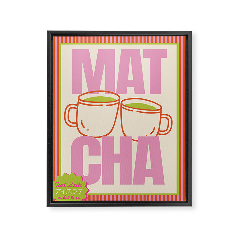Matcha Latte Print Framed Canvas Print Gallery Image 6