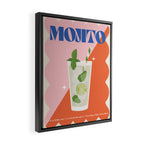 Mojito Cocktail Print Framed Canvas Print Gallery Image 2