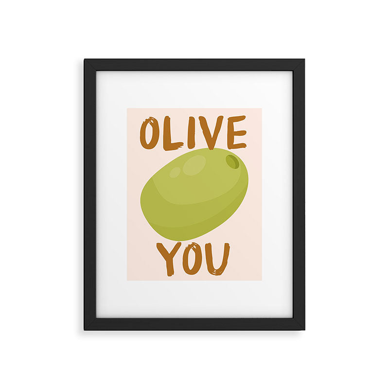 Olive You Kitchen Print Framed Art Print Gallery Image 5