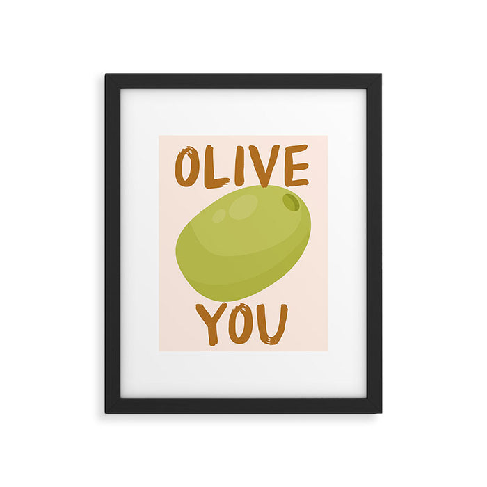 Olive You Kitchen Print Framed Art Print Gallery Image 1