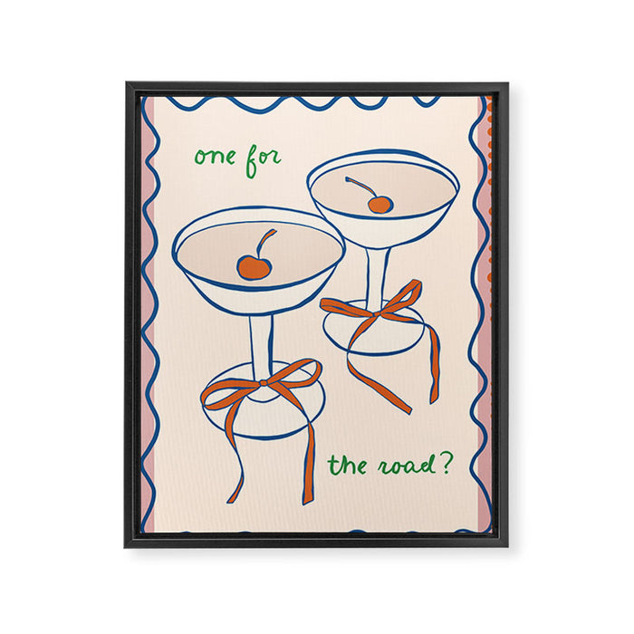 One for The Road Kitchen Print Framed Canvas Print Gallery Image 1
