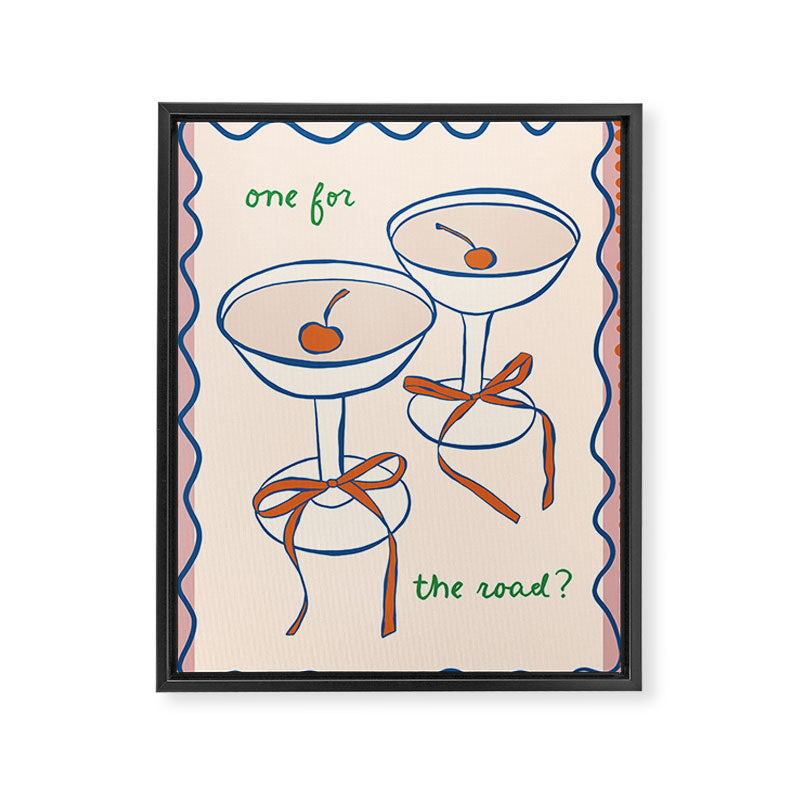 One for The Road Kitchen Print Framed Canvas Print Gallery Image 6