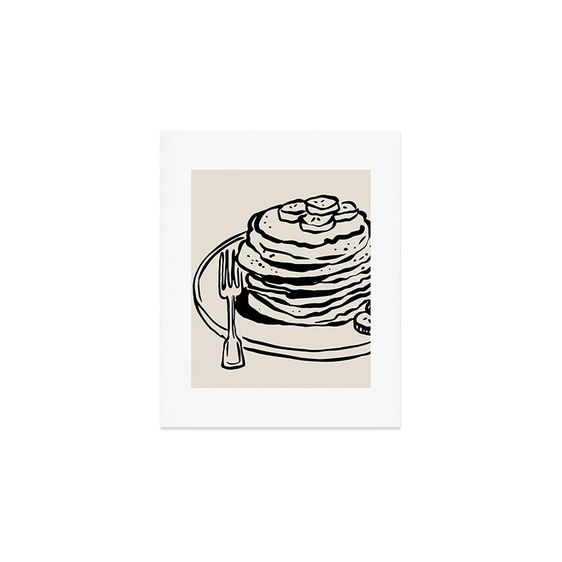 Pancake Stack Neutral Kitchen Print Art Print Gallery Image 1