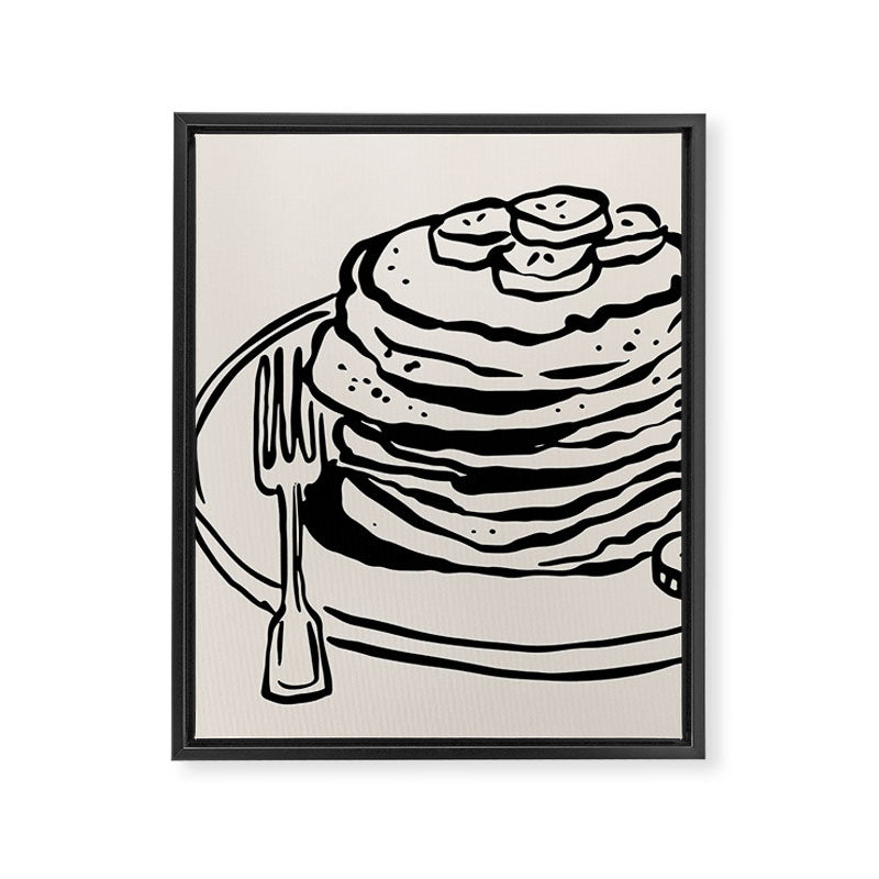 Pancake Stack Neutral Kitchen Print Framed Canvas Print Gallery Image 6