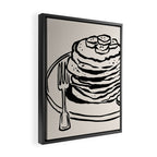 Pancake Stack Neutral Kitchen Print Framed Canvas Print Gallery Image 2