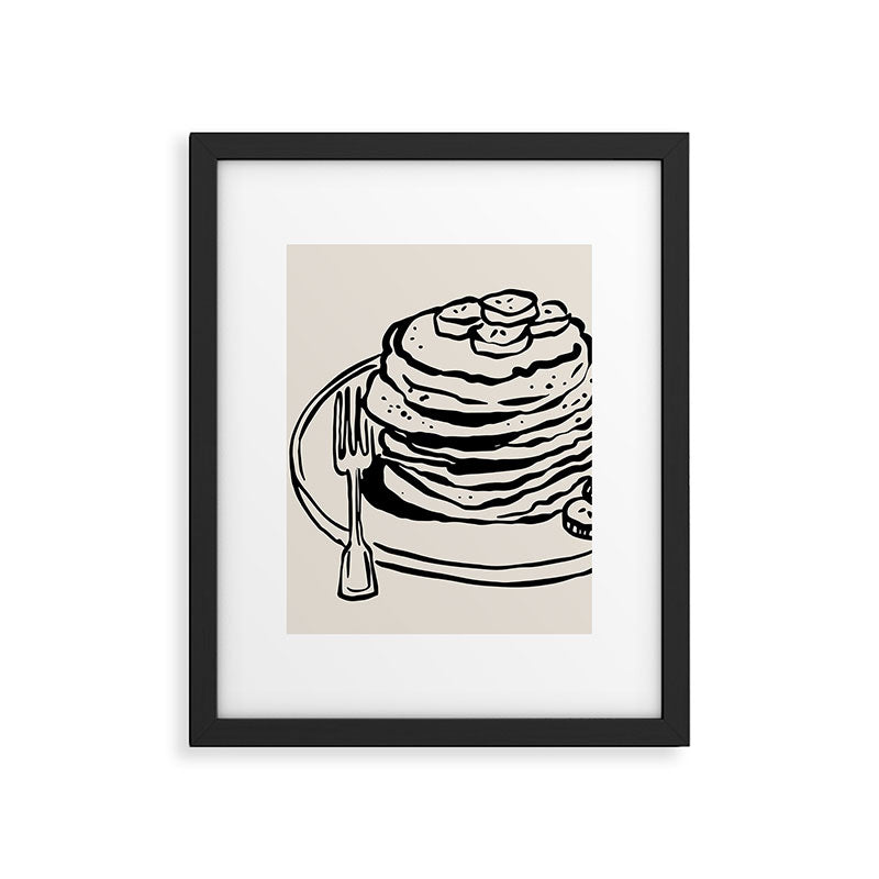 Pancake Stack Neutral Kitchen Print Framed Art Print Gallery Image 5