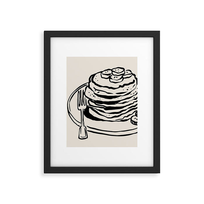 Pancake Stack Neutral Kitchen Print Framed Art Print Gallery Image 1