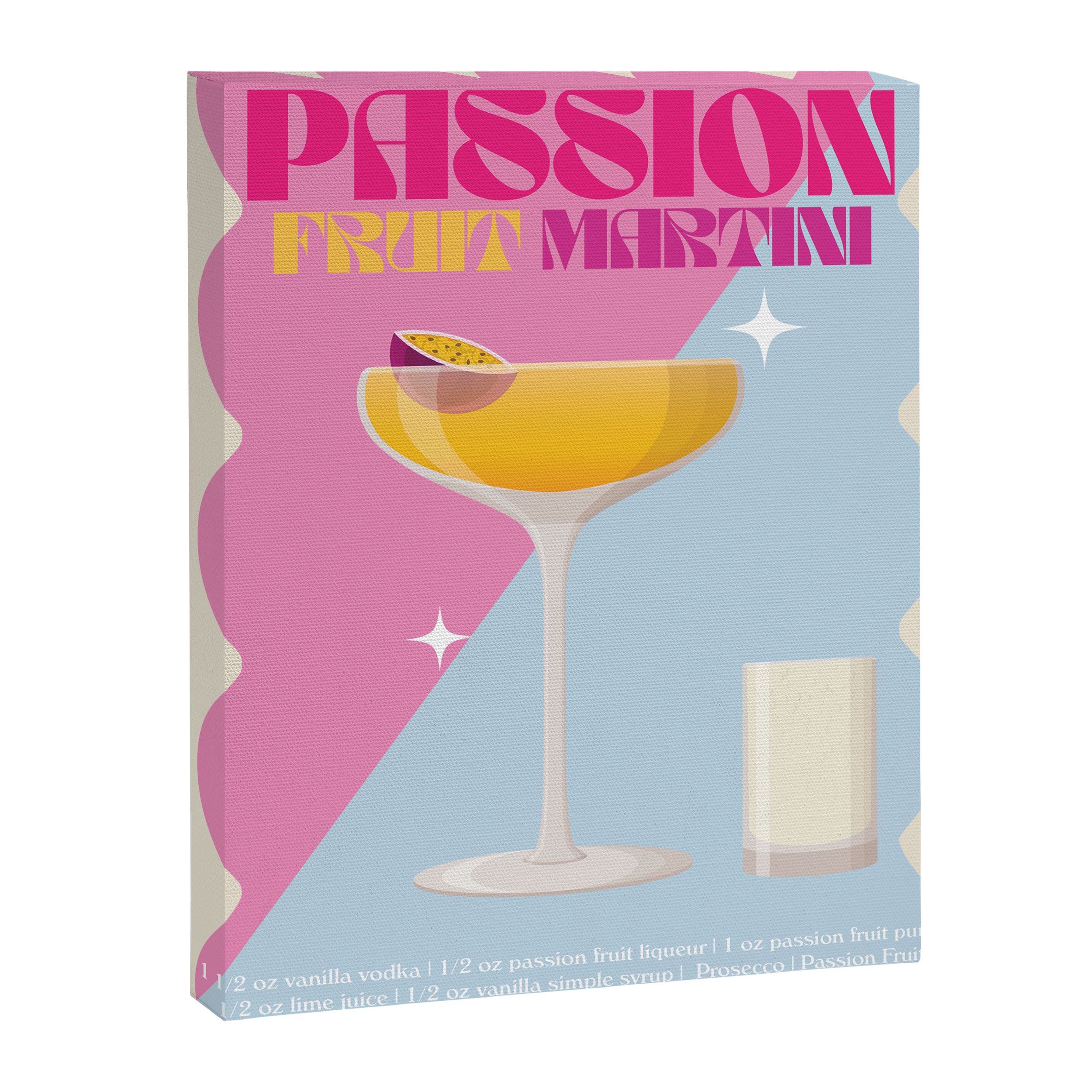 Passion Fruit Martini Cocktail Print Canvas Print Gallery Image 6