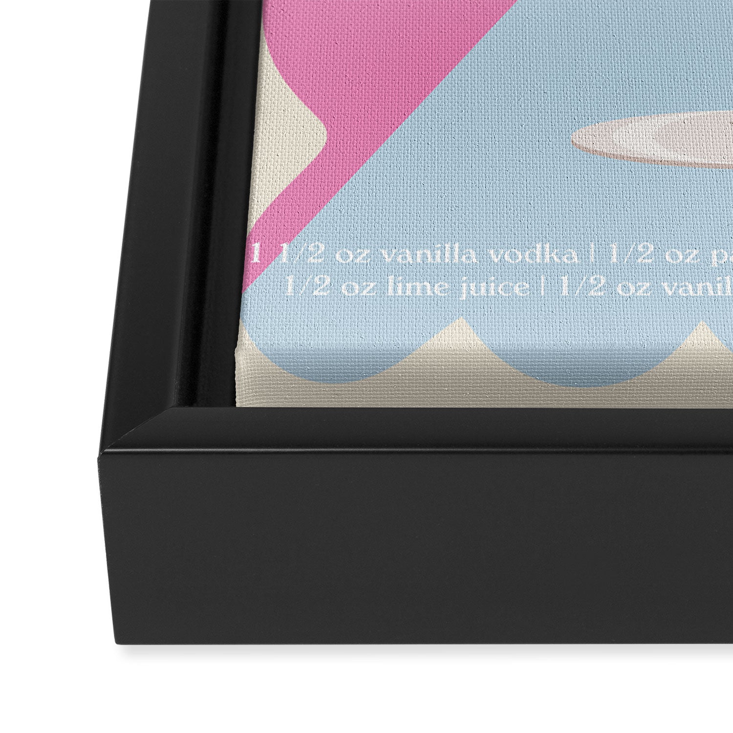 Passion Fruit Martini Cocktail Print Framed Canvas Print Gallery Image 3