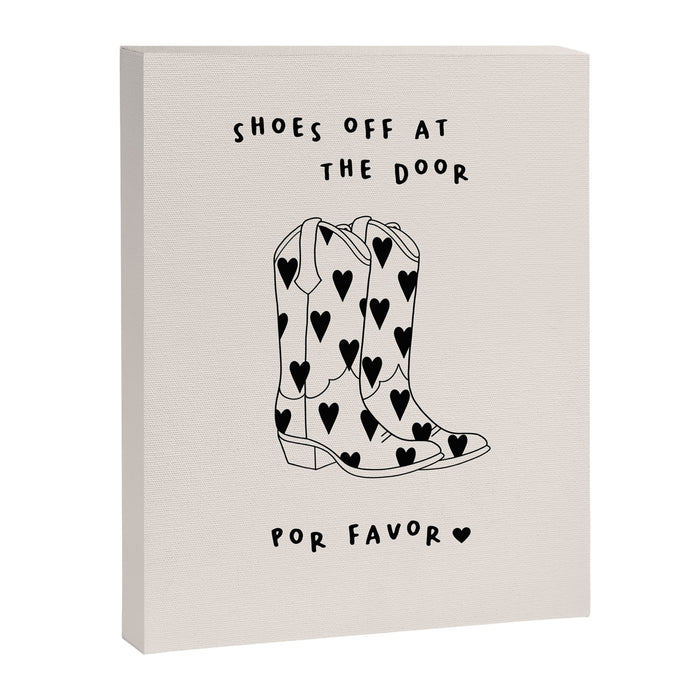 Shoes Off Hallway Print Canvas Print Gallery Image 1
